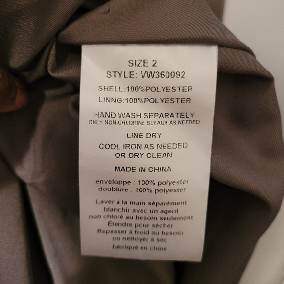 White By Vera Wang Wmns 2 Elegant Black Taupe Halter Formal Dress Evening Gown - Picture 12 of 16